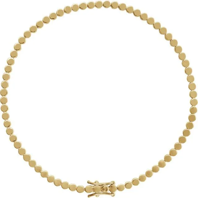 Gold Circle Tennis Bracelet
