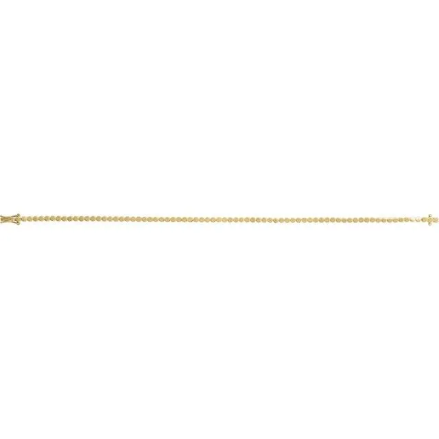 Gold Circle Tennis Bracelet
