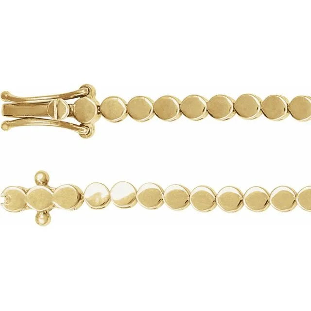 Gold Circle Tennis Bracelet