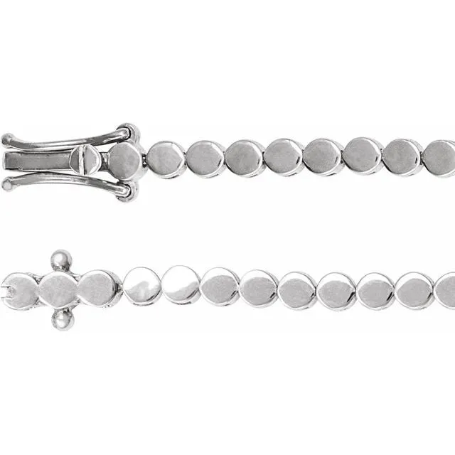 Gold Circle Tennis Bracelet