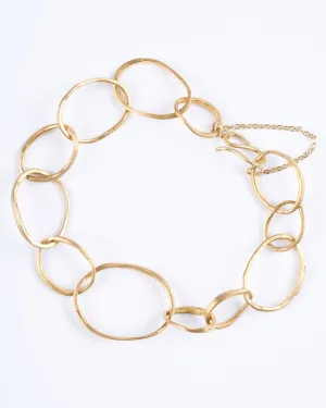 gold petal link bracelet