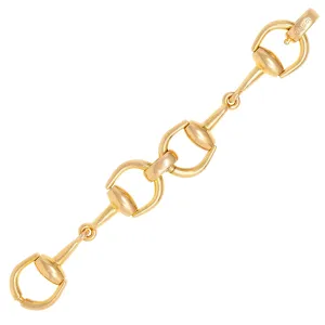 Gucci 18 Karat Yellow Gold Vintage Horsebit Link Bracelet