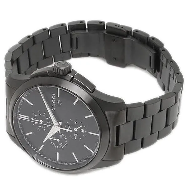 Gucci G Timeless Black Stainless Steel Black Dial Quartz Watch for Gents - YA126274