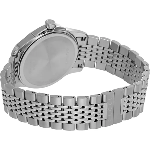 Gucci G-Timeless Silver Stainless Steel Green Dial Quartz Watch for Gents - YA1264108