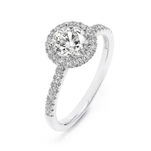 Halo Diamond Engagement Ring