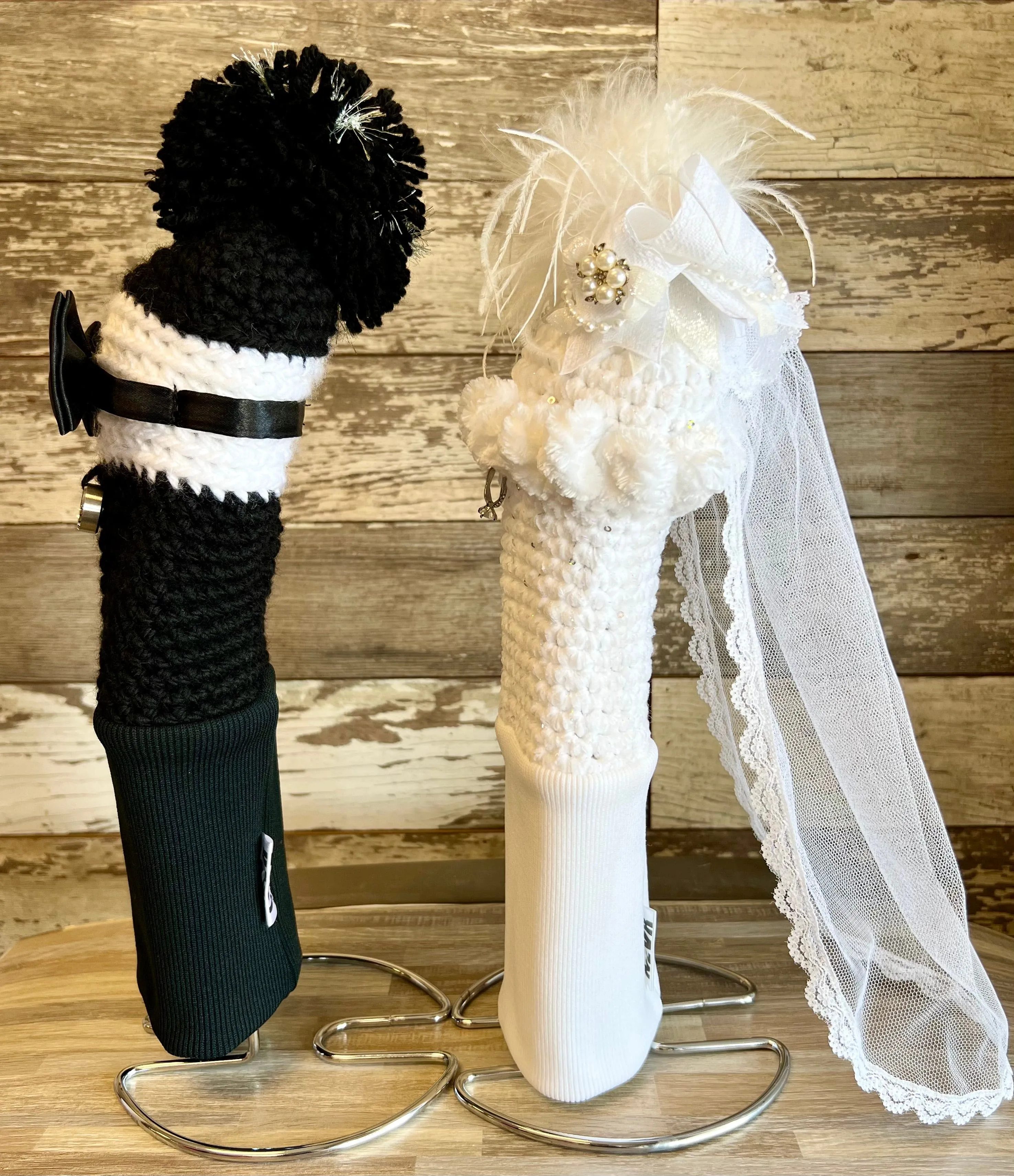 Head Cover Set (Bride and Groom) - I Do, I Do, I Do