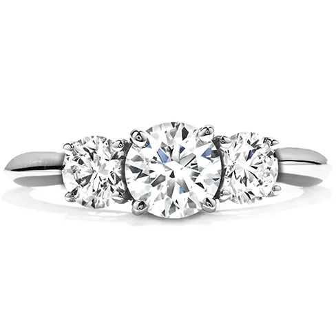 Hearts On Fire Insignia Three Stone Channel Engagement Ring
