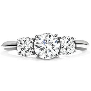 Hearts On Fire Insignia Three Stone Channel Engagement Ring