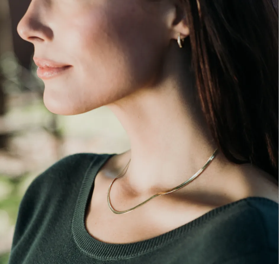 Herringbone chain necklace
