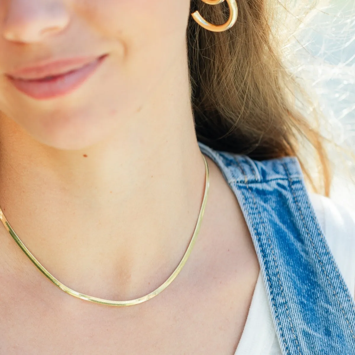Herringbone chain necklace