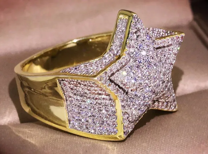 Hip Hop Star Ring | Iced out ring | Iced Star Ring