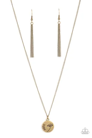 Hold on to Hope Brass Paparazzi Necklace