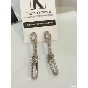 Holiday Sparkle Chain Link Earrings