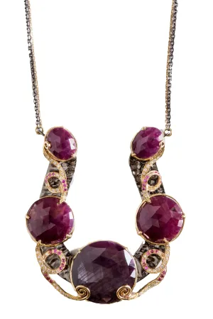 Horseshoe Artisan Necklace Rose Dreams