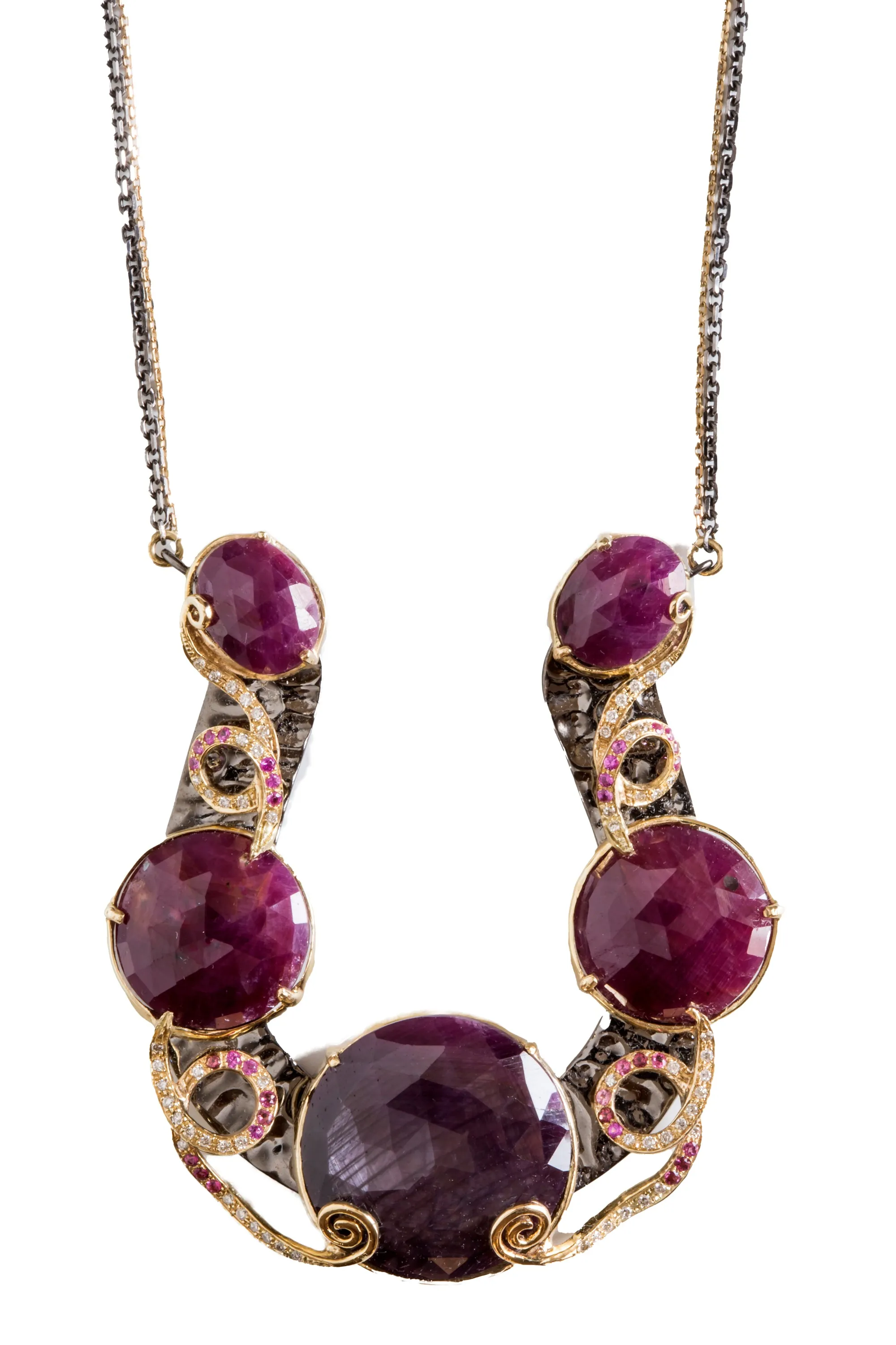 Horseshoe Artisan Necklace Rose Dreams