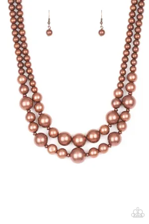 I Double Dare You Copper Paparazzi Necklace
