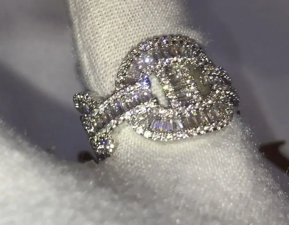 Iced Out Ring | Mens Iced Out Rings | Womens Iced Out Ring | Iced Out Rings UK | Baguette Ring | Mens Iced Out Pinky Ring | Adjustable Ring
