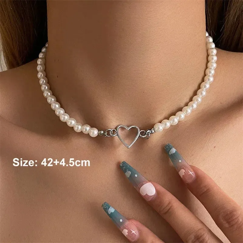Imitation Collar Pearl OT Buckle Necklace