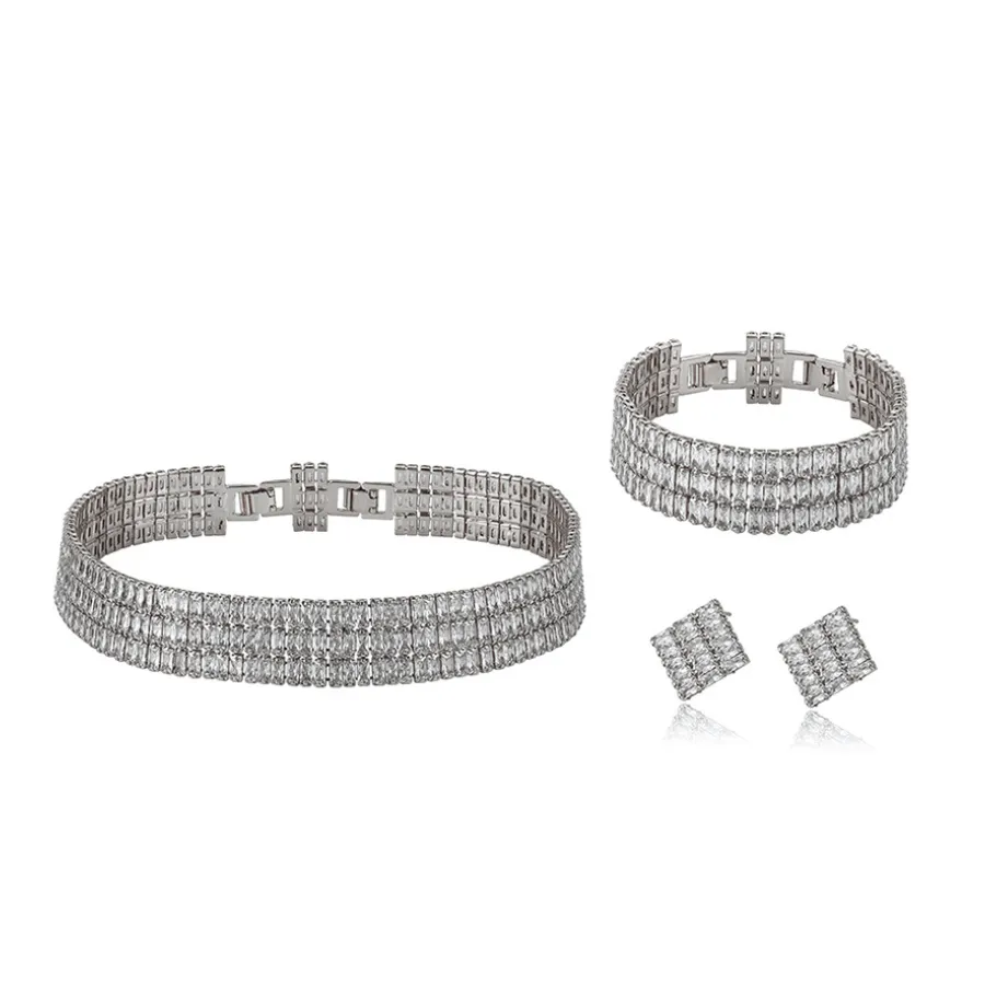 Imogen Earrings - Platinum Plated