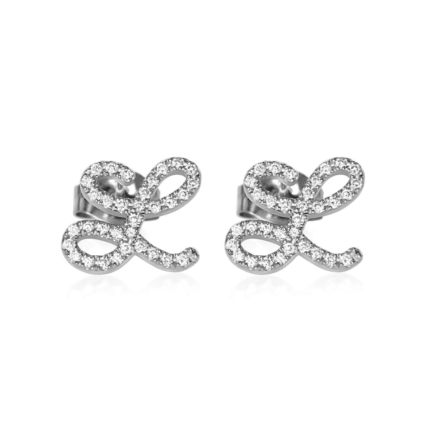 Initial Stud Earrings
