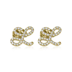 Initial Stud Earrings