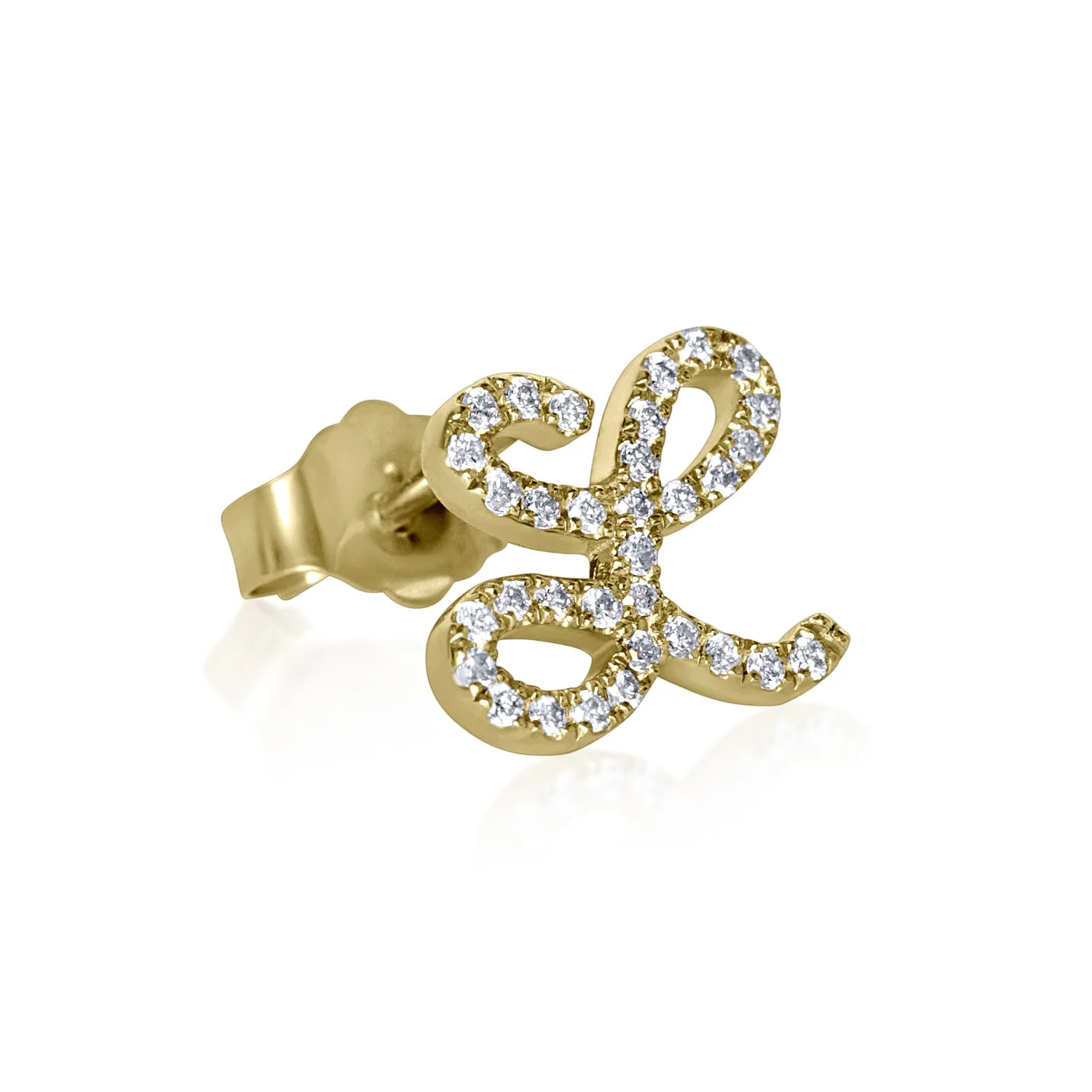 Initial Stud Earrings