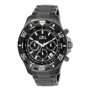 Invicta Stainless Steel Python Analog Black Dial, Band Color Gray Men's Watch-6412
