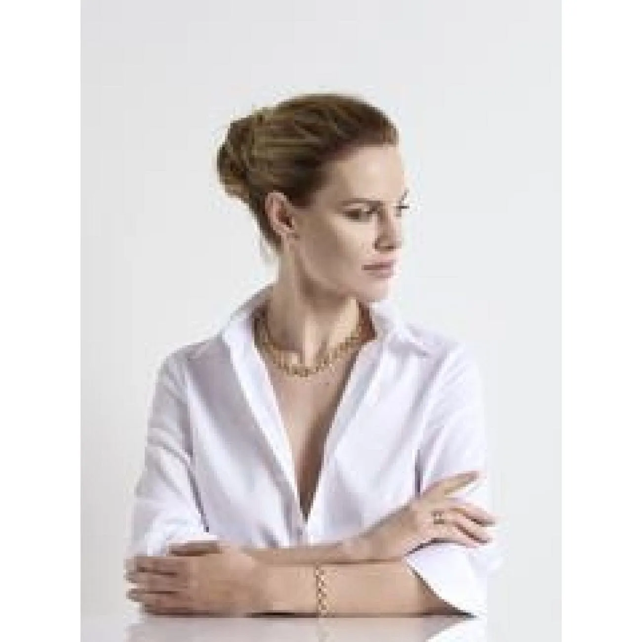 Jaipur Collection 18K Yellow Gold Flat Link Collar