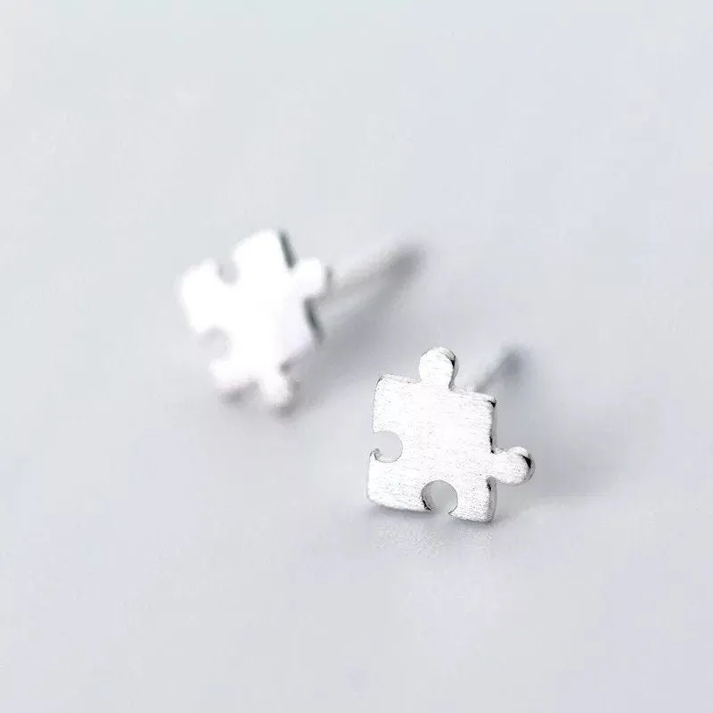 Jigsaw Puzzle Shape Studs Earrings-SS016