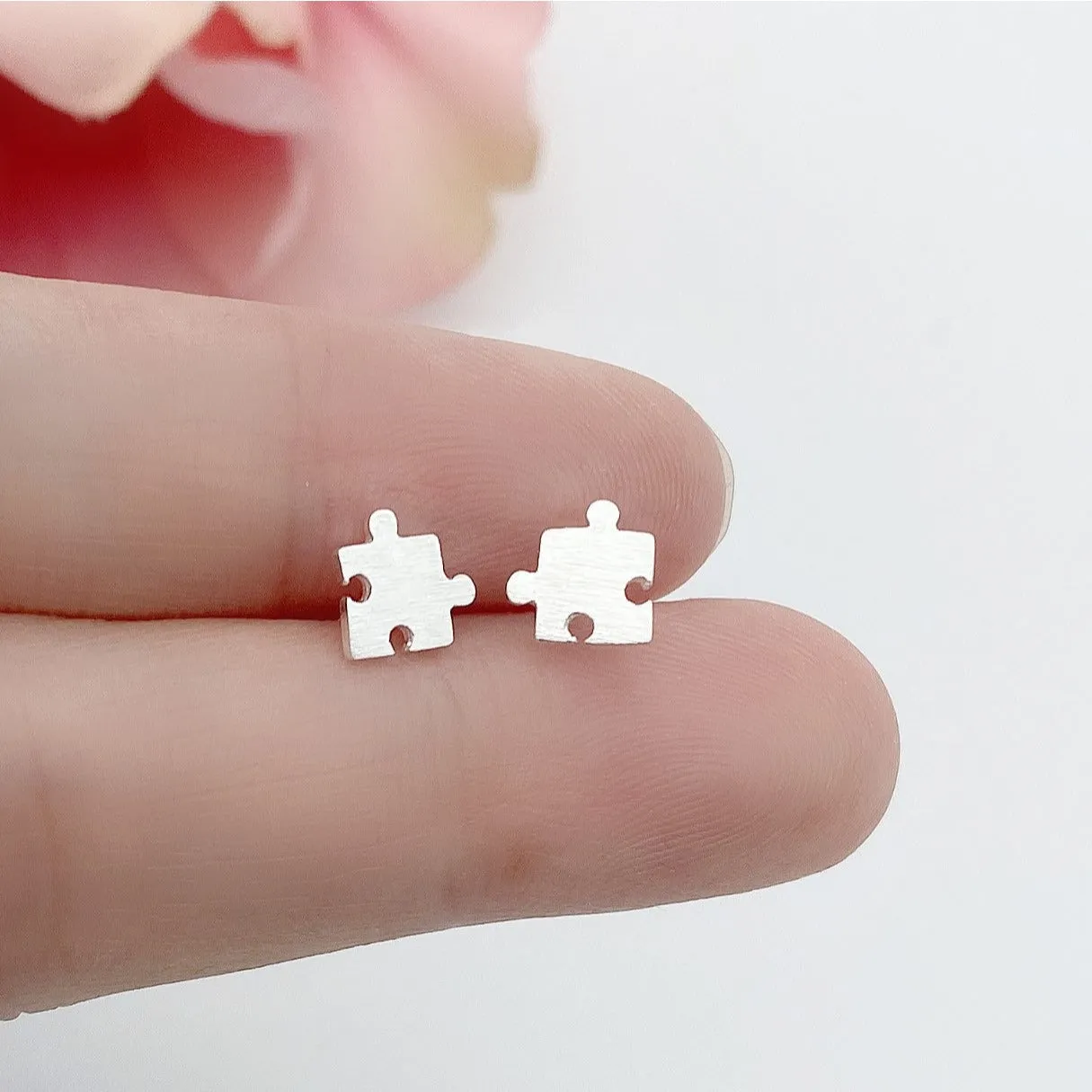 Jigsaw Puzzle Shape Studs Earrings-SS016