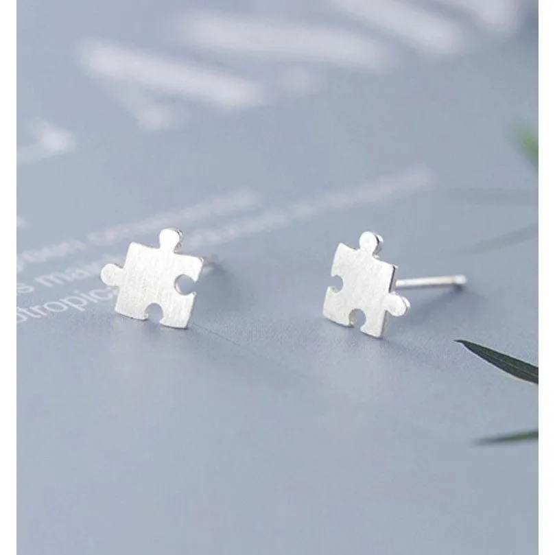 Jigsaw Puzzle Shape Studs Earrings-SS016