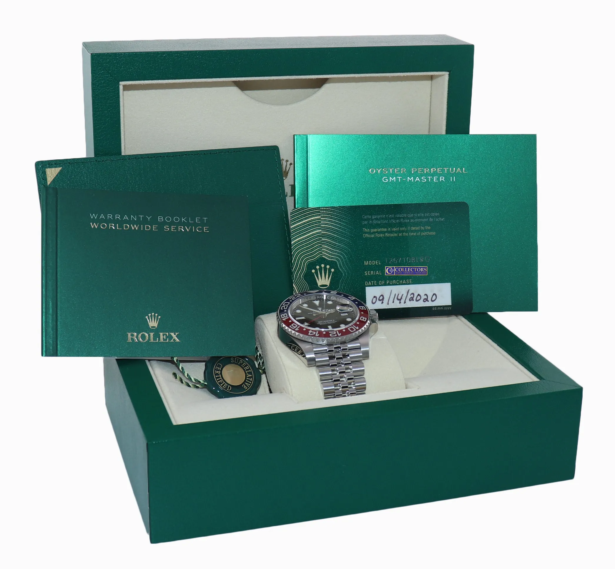 JUNE 2021 BRAND NEW PAPERS Rolex GMT Master PEPSI Blue Ceramic 126710 Watch