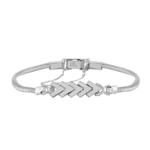 Kaspar & Esh 14k White Gold Five Chevron Starter  Bracelet