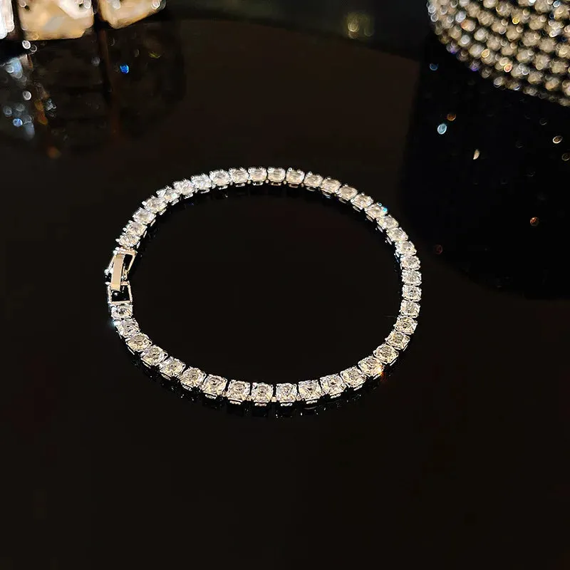 Kawaii Sparkle ✨ Cute Gold Color Tennis Bracelets with Colorful Cubic Zirconia for Women & Girls 🎀 Perfect Party Jewelry Gifts!