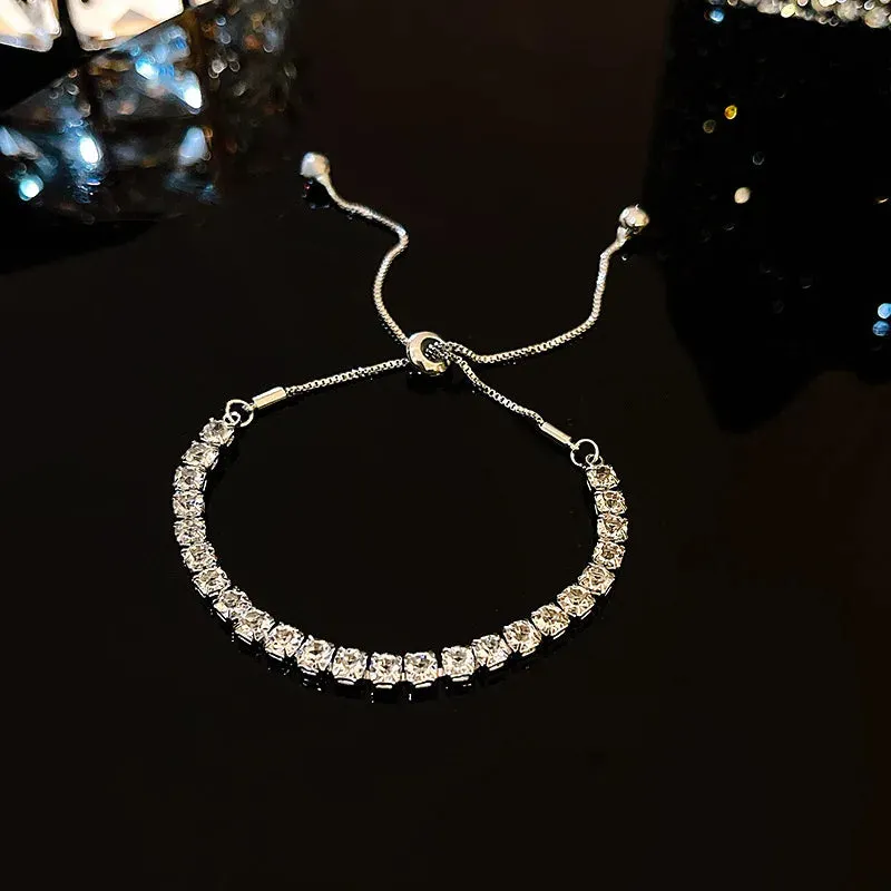 Kawaii Sparkle ✨ Cute Gold Color Tennis Bracelets with Colorful Cubic Zirconia for Women & Girls 🎀 Perfect Party Jewelry Gifts!