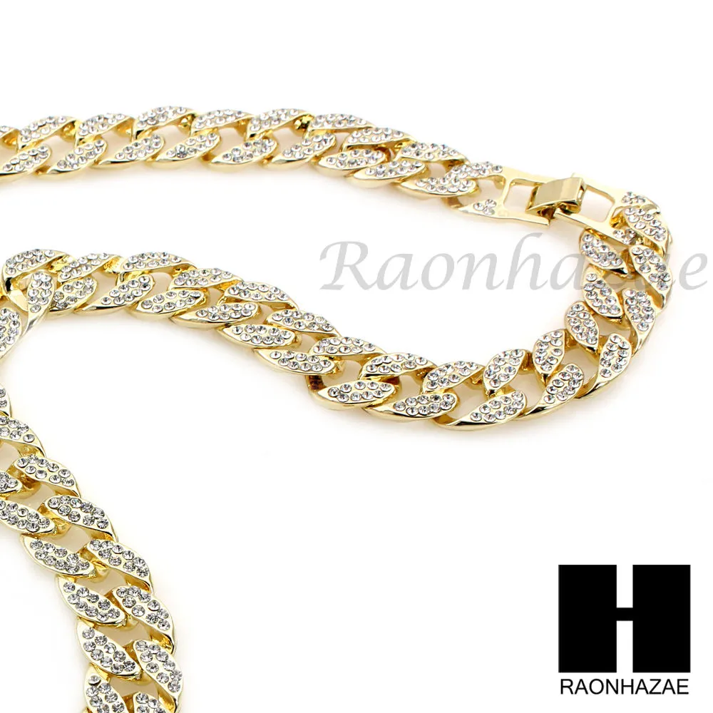 LAB DIAMOND GOLD CUBAN CHAIN RED RUBY KING TUT PHARAOH ANKH NECKLACES