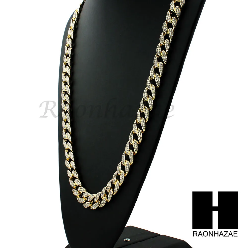 LAB DIAMOND GOLD CUBAN CHAIN RED RUBY KING TUT PHARAOH ANKH NECKLACES