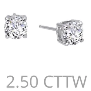 Lafonn 2.50 Carat Simulated Diamond Round Stud Earrings