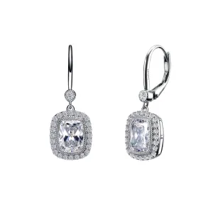Lafonn Leverback Halo Earrings