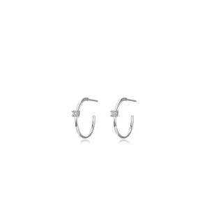 Lafonn Simulated Diamond 15mm High Polished Hoop Earrings E0628CLP00