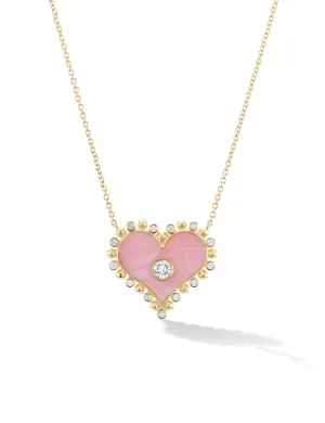 Large Heart Inlay Necklace