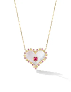 Large Heart Inlay Necklace