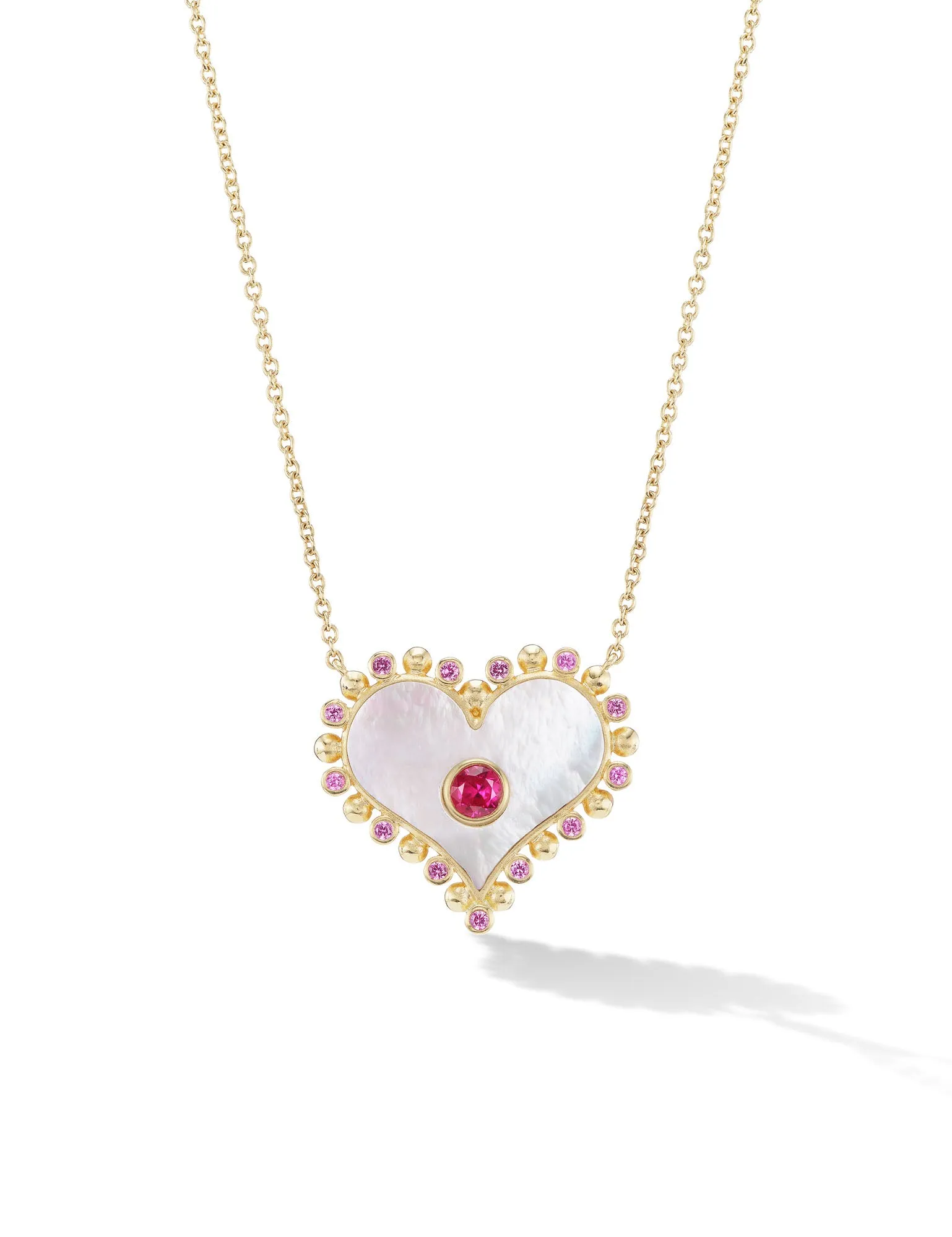 Large Heart Inlay Necklace