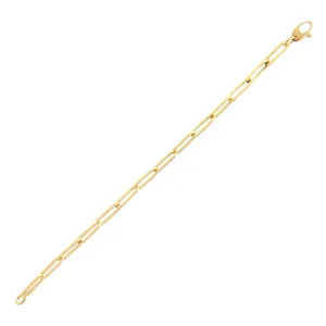 Large Paperclip Chain Bracelet 14K