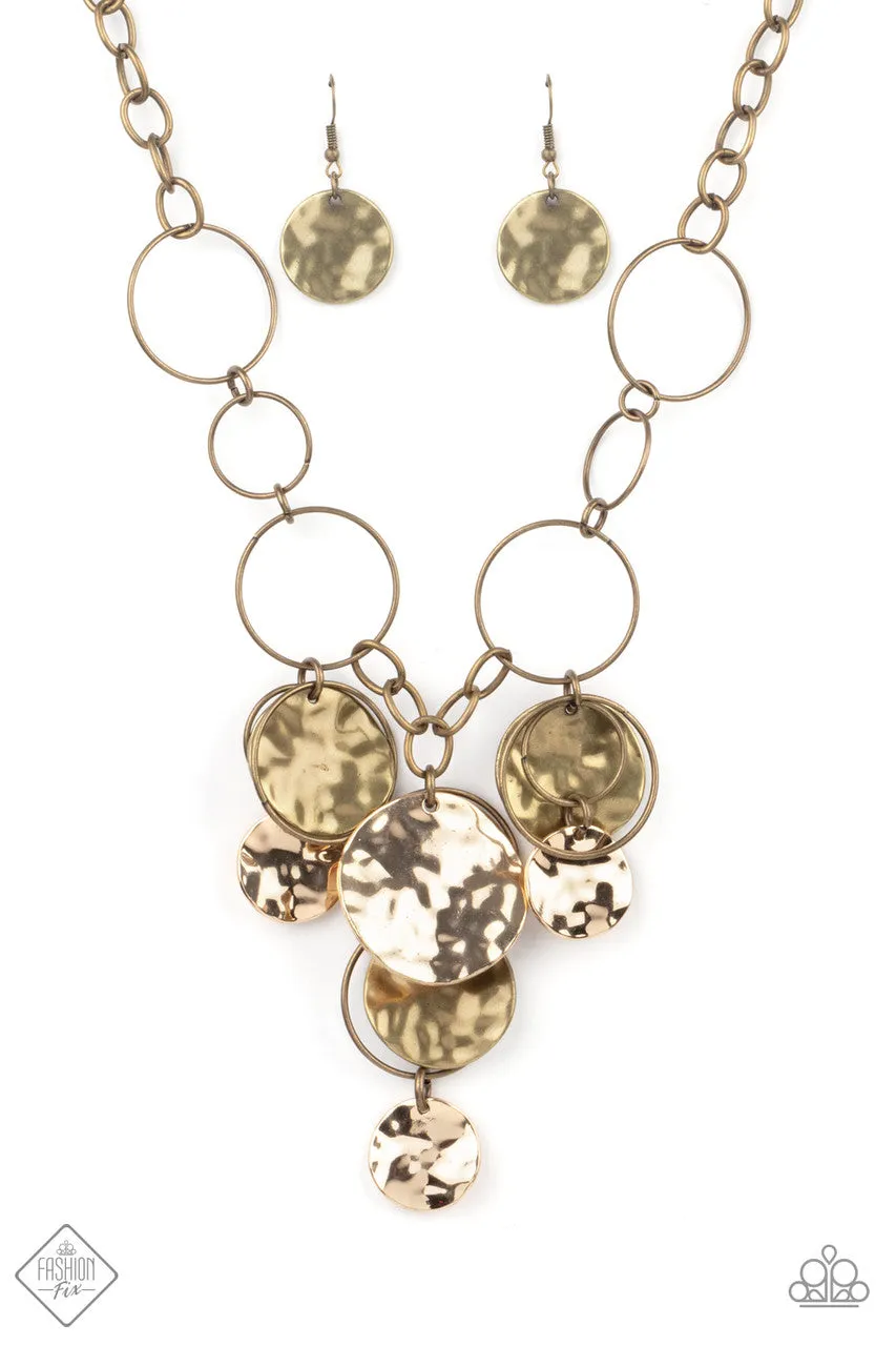 Learn the HARDWARE Way Brass Paparazzi Necklace