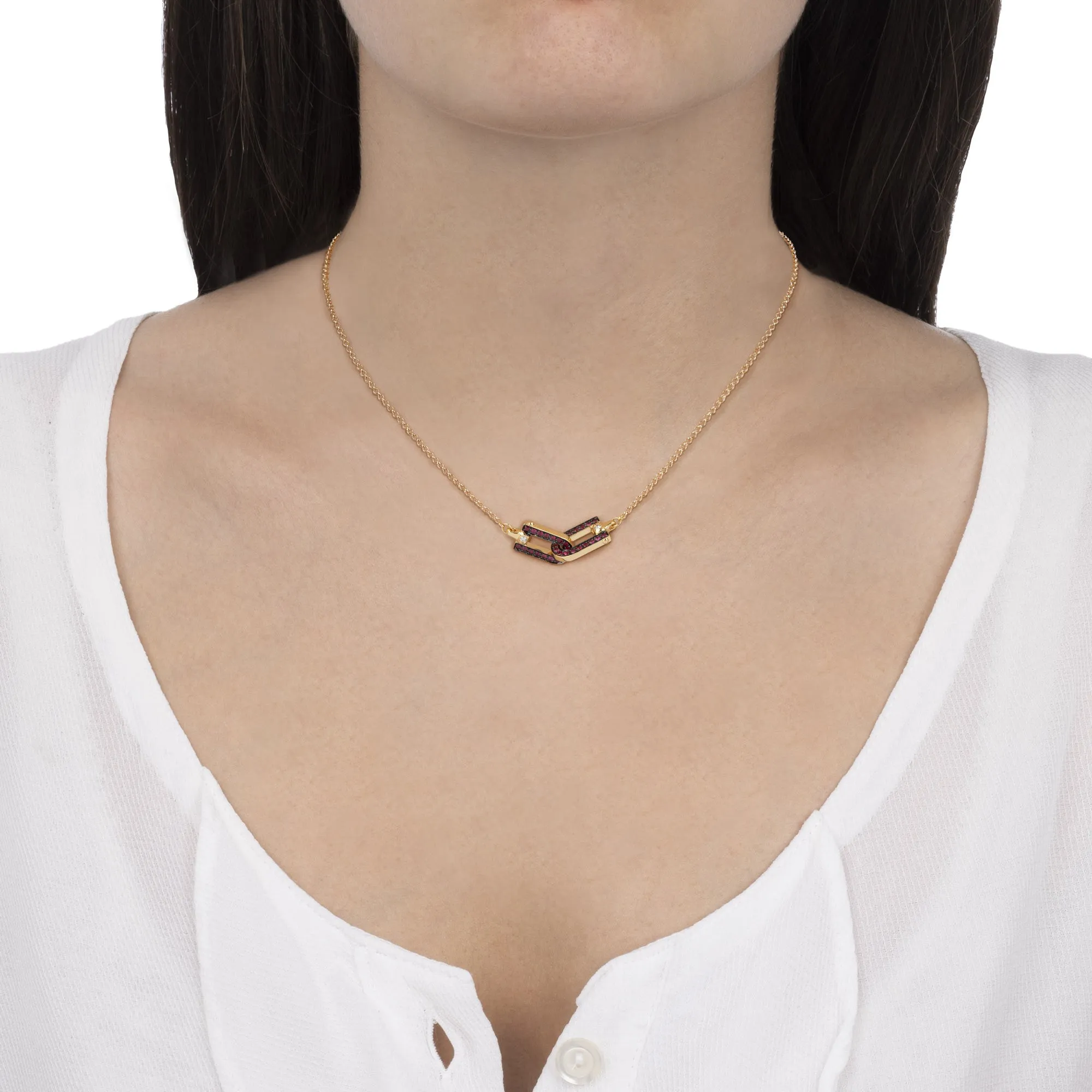 Legami Necklace Rubies and Diamonds