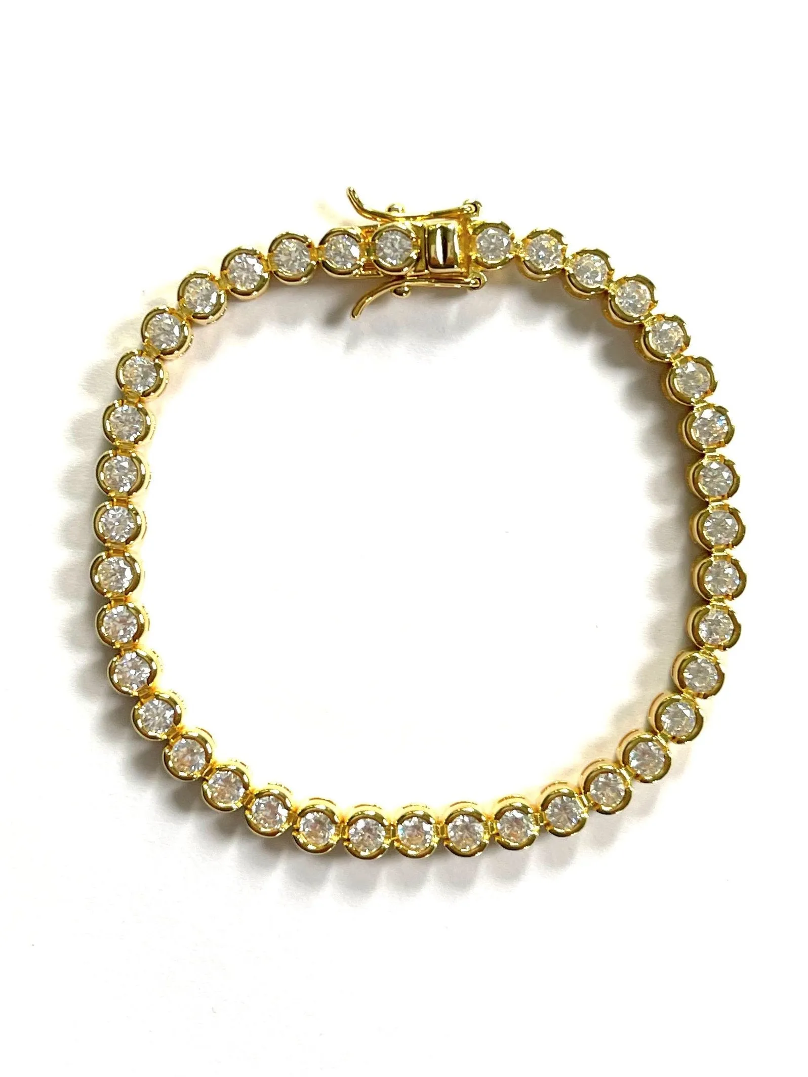 Leilani Round Bezel Set Tennis Bracelet