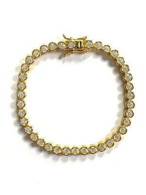 Leilani Round Bezel Set Tennis Bracelet