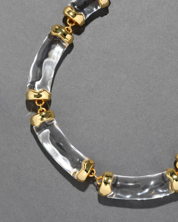 Liquid Lucite Pillow Link Necklace