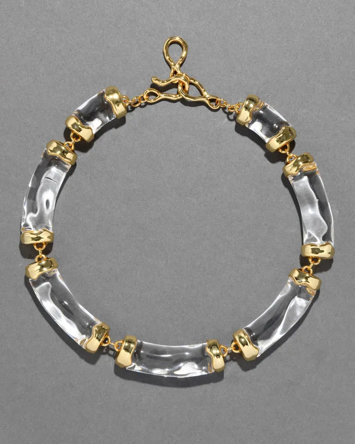 Liquid Lucite Pillow Link Necklace